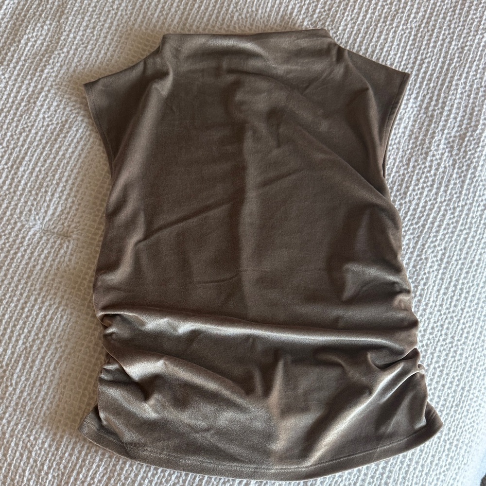 a new day tan velvet top size small